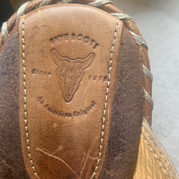 Frye Women's Light Brown Leather Slip-On High-Heel Clogs Size 6 - Picture 13 of 16